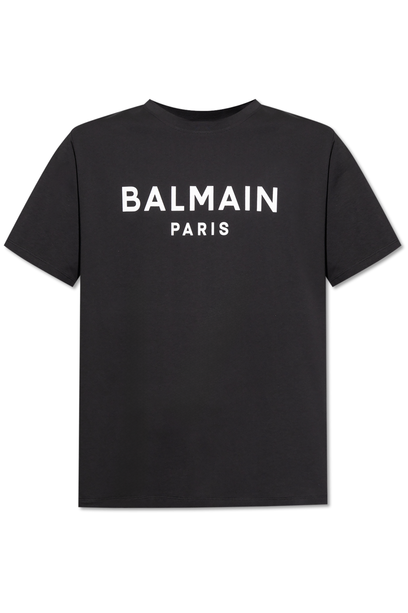 BALMAIN クロップドTシャツ 黒 Balmain Embellished Logo Cotton Crop T-Shirt | Saks Fifth Avenue